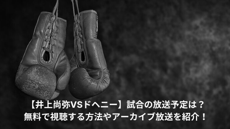 井上尚弥　放送予定